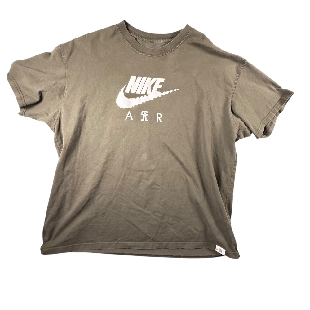 Nike Air T-Shirt Mens 2XL Olive Green Excellent Loose Fit Graphic Tee DQ1016-355